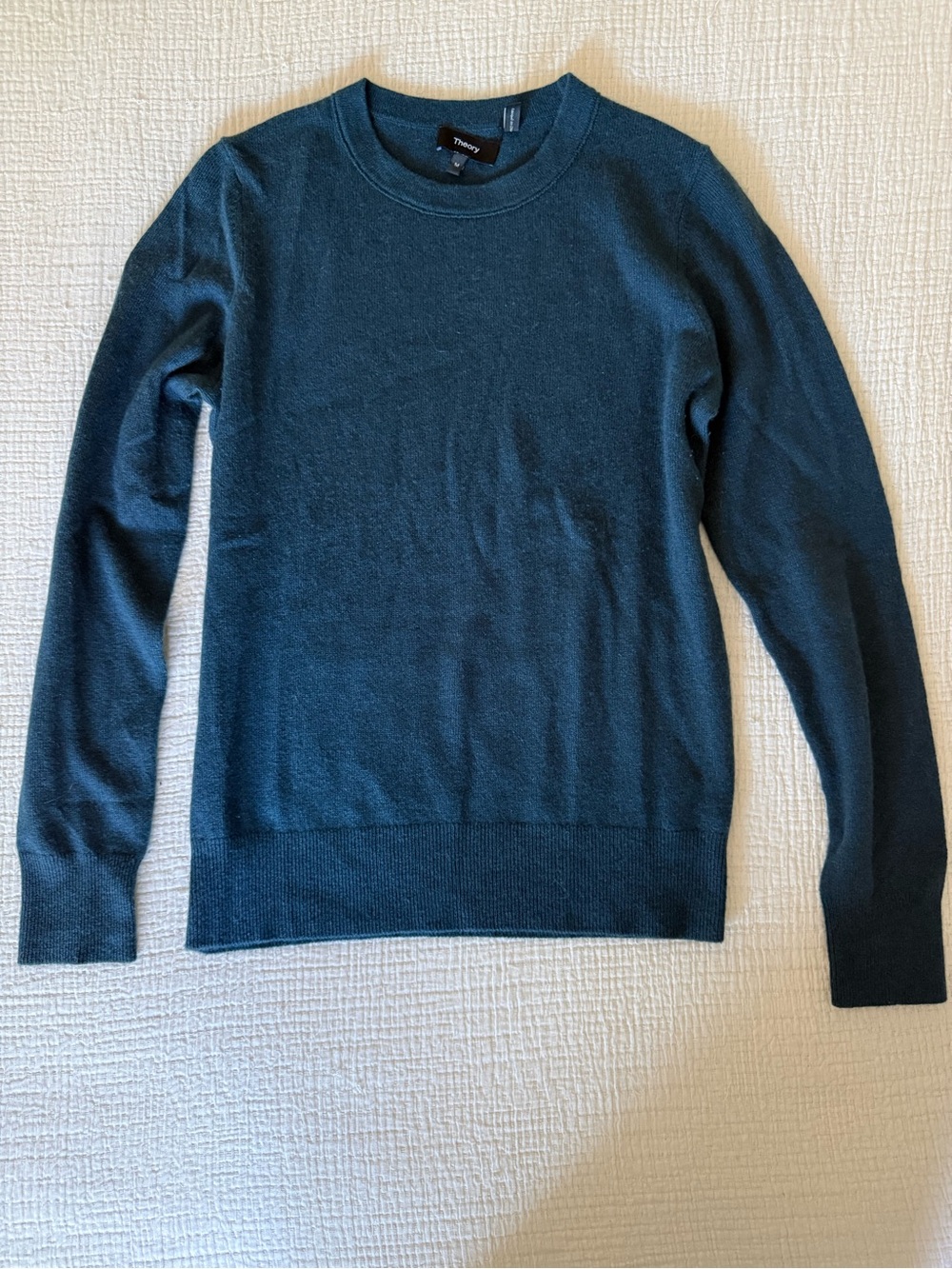 Theory Women’s Cashmere Crewneck Sweater - Teal Blue Sz M